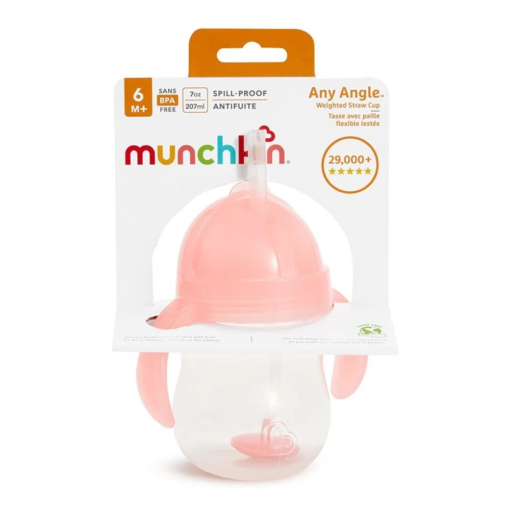 Munchkin Tıklama Kilitli Uçlu Alıştırma Bardağı 6 ay+ 207 ml Pembe 