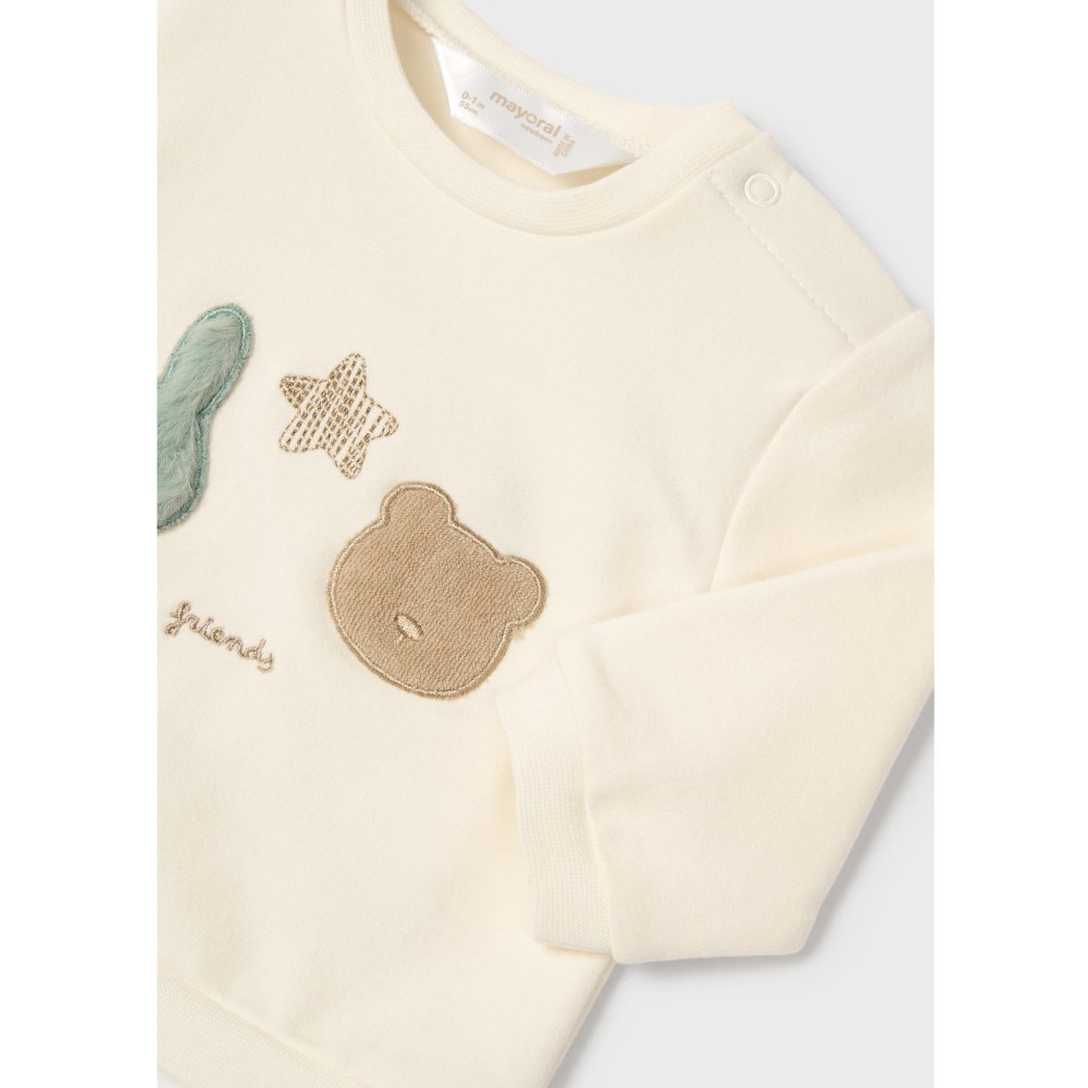 Mayoral Kışlık Erkek Bebek Patikli Pantolon S-shirt Set Yeşil