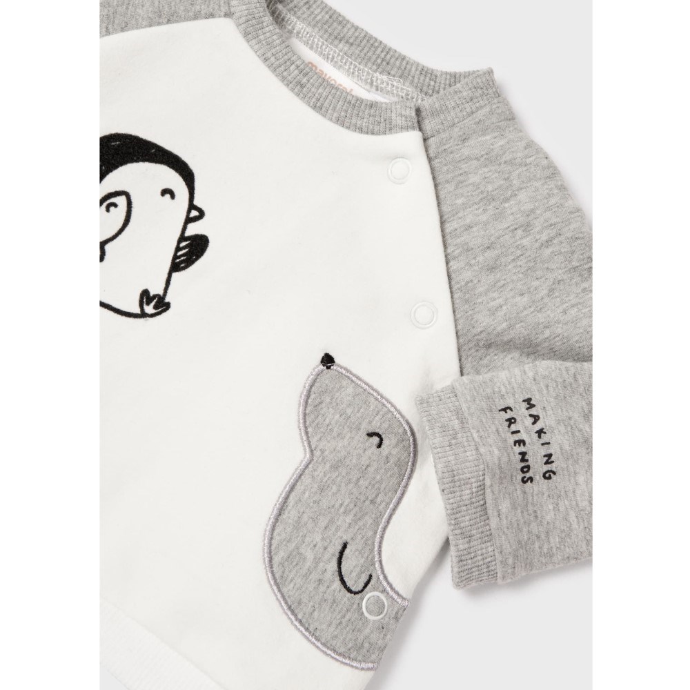 Mayoral Kışlık Erkek Bebek Patikli Pantolon S-shirt Bere Set Siyah