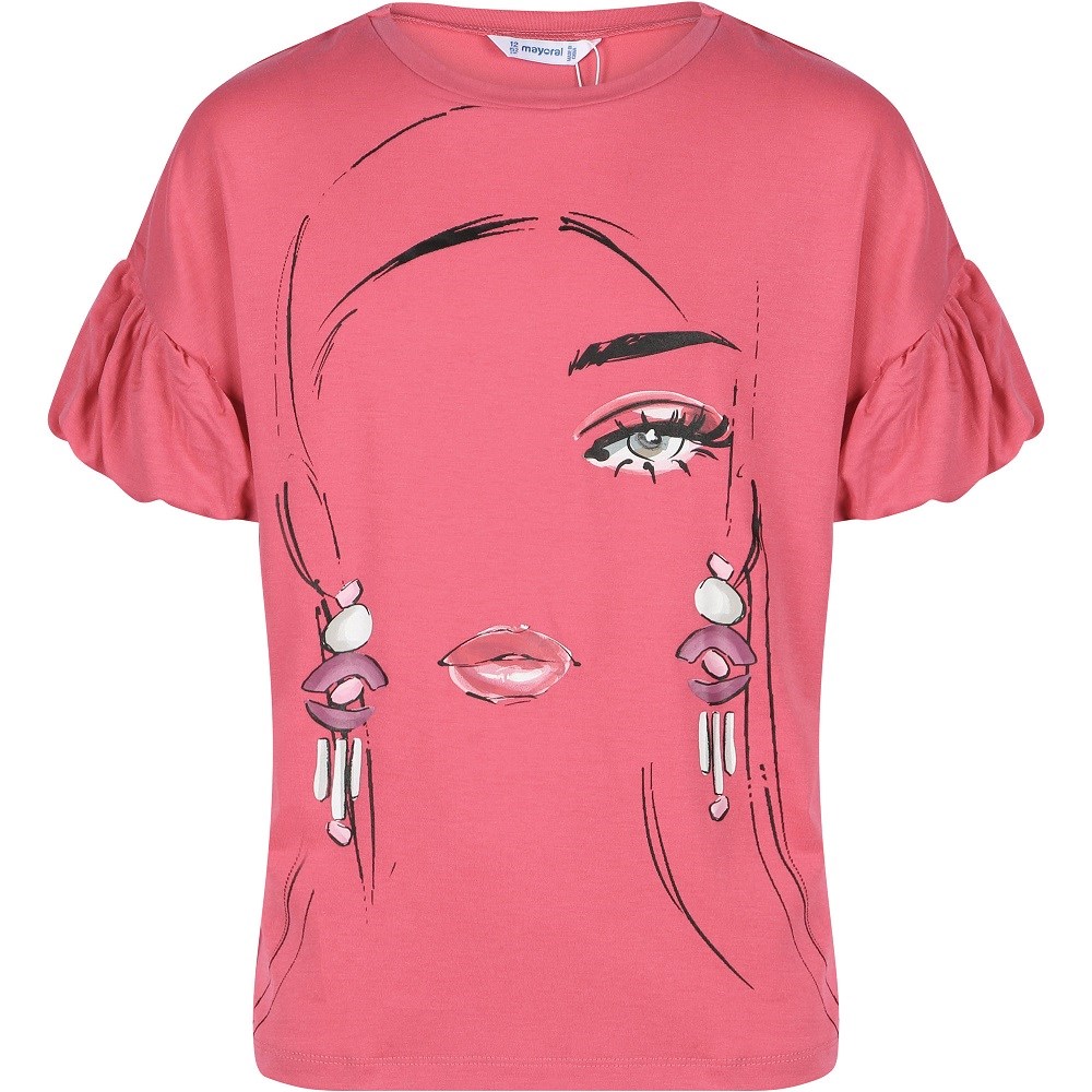 Mayoral Yazlık Kız Kısa Kol T-shirt Pembe