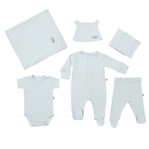 Mayys Baby Bebek Organik Pamuklu Welcome Little Basic Hastane Çıkışı 7'li Set