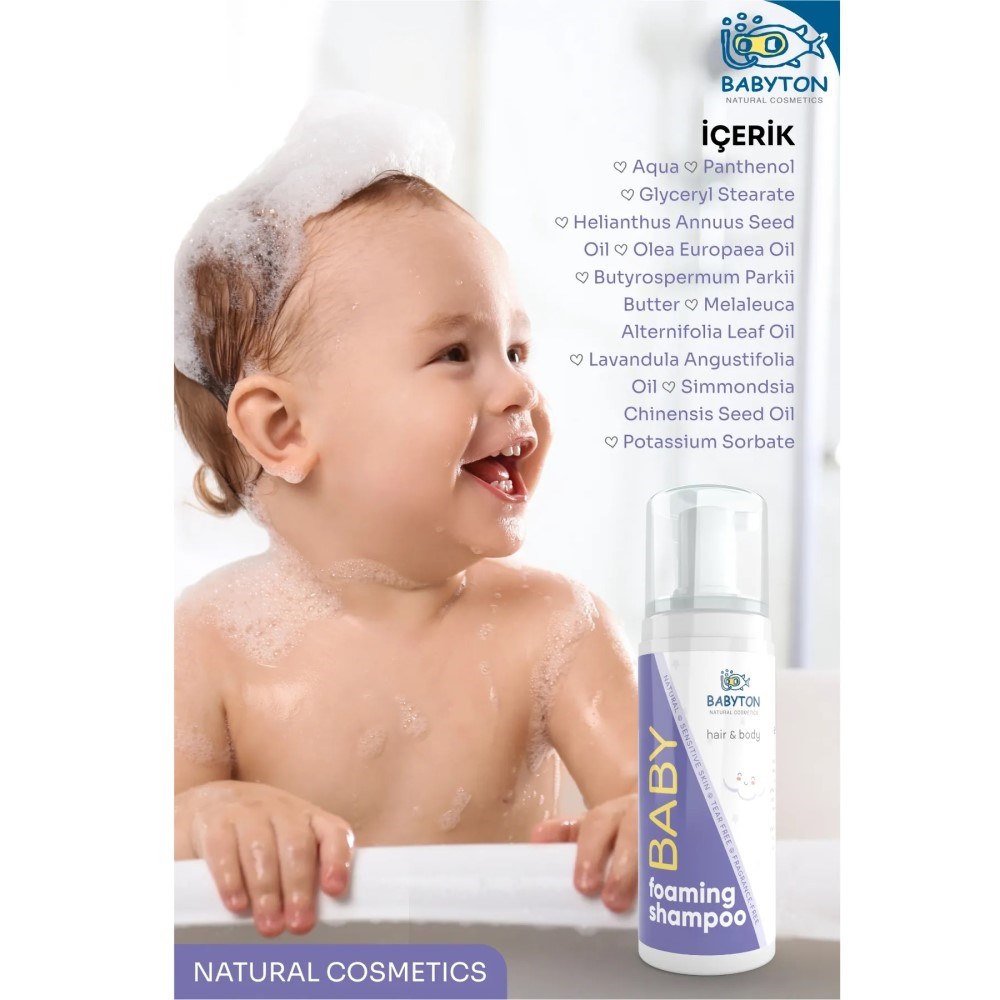 Babyton Baby Foaming Shampoo 150 ml (Köpük Konak Önleyici) 