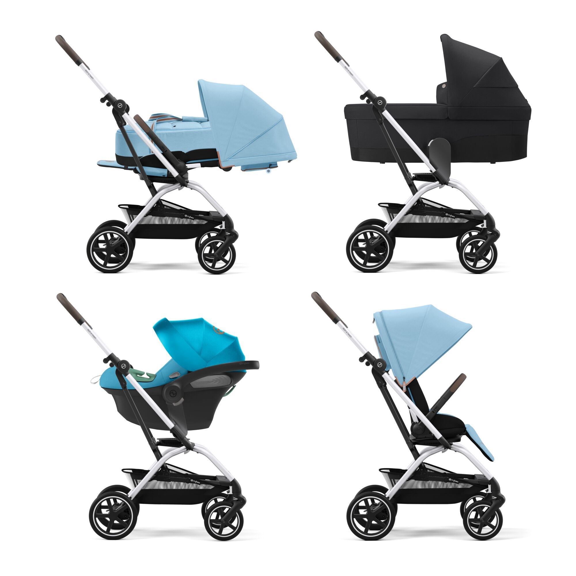 Cybex Eezy S Twist2 Silver Beach Blue Kabin Boy 360 Derece  