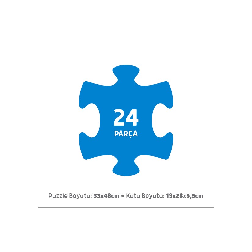 Blue Focus 24 Parça Puzzle Transport- Taşıtlar 