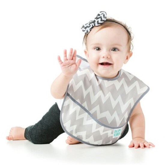 Bumkins SuperBib Önlük Gray Chevron 