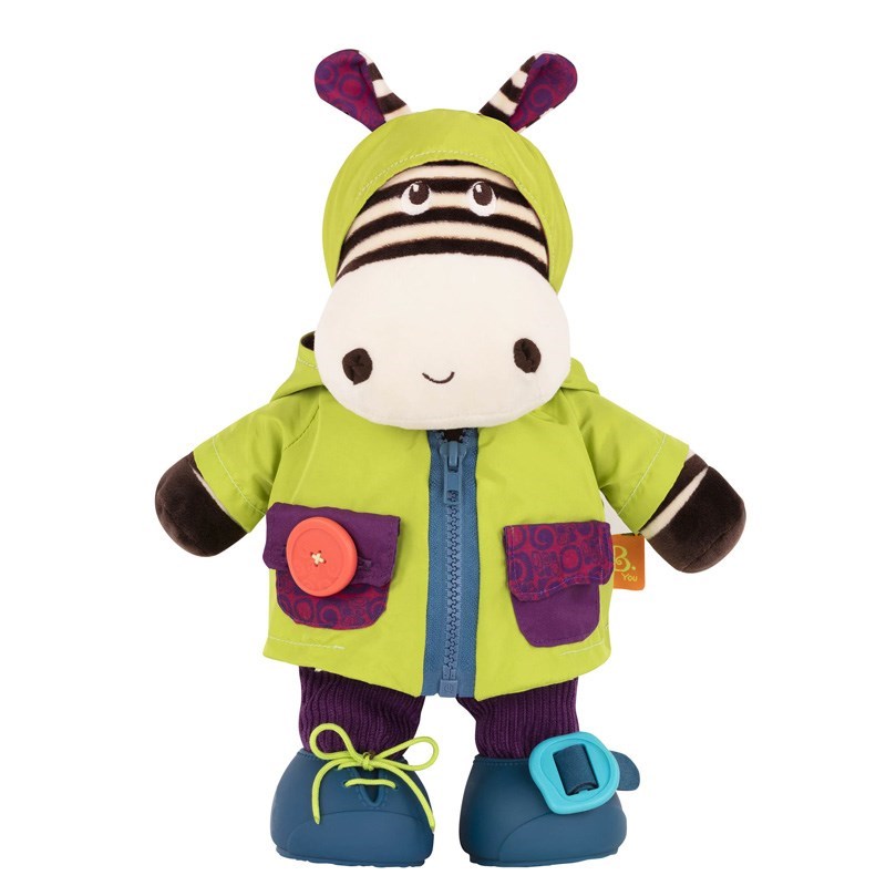 B Toys Giydirilebilir Peluş - Giggly Zippies Zebb 