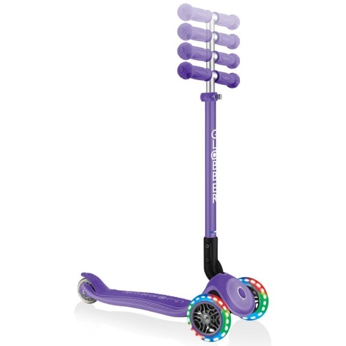 Globber Primo Plus Katlanabilir Işıklı Scooter - Mor 