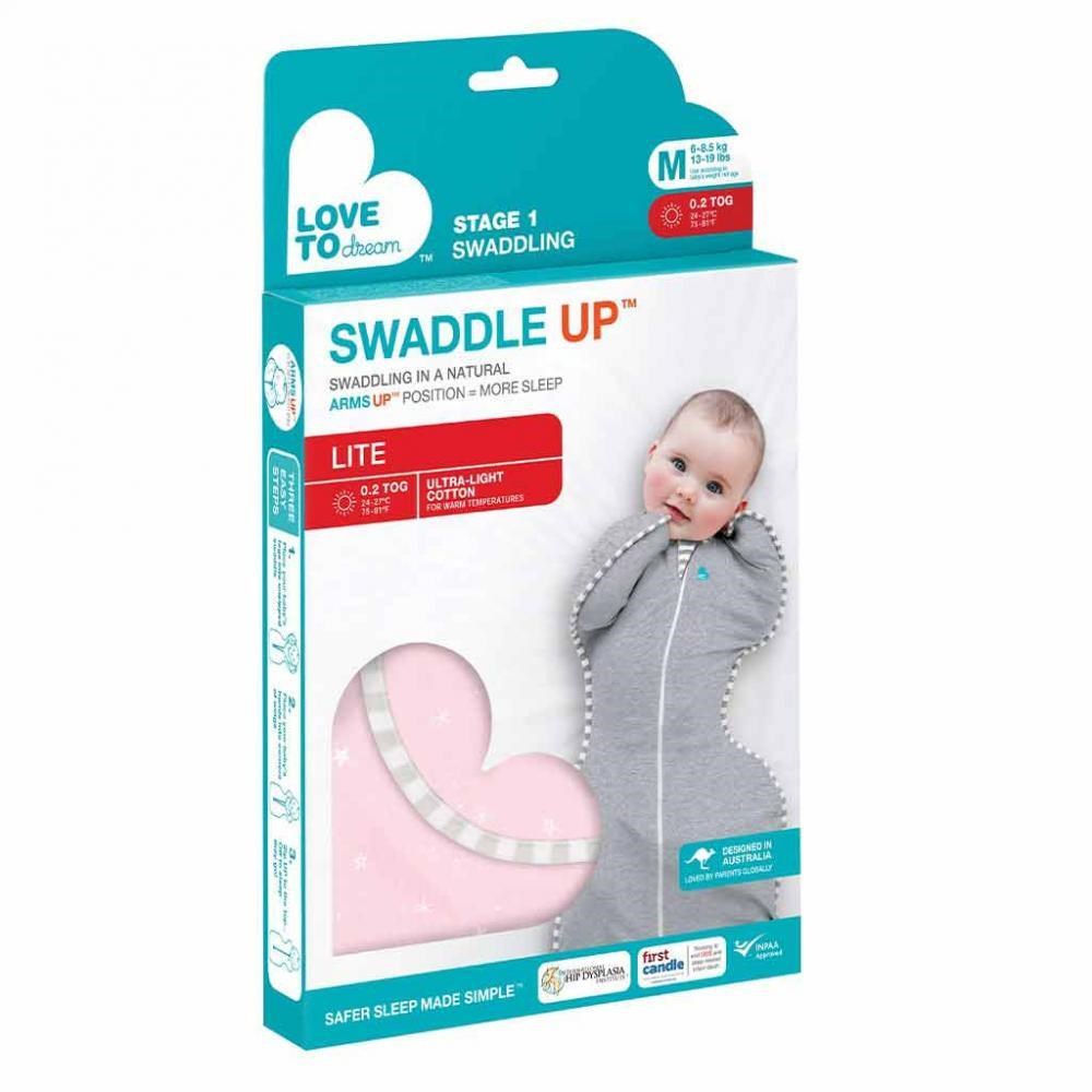 Love To Dream Swaddle Up 0.2 Tog Pink Pembe