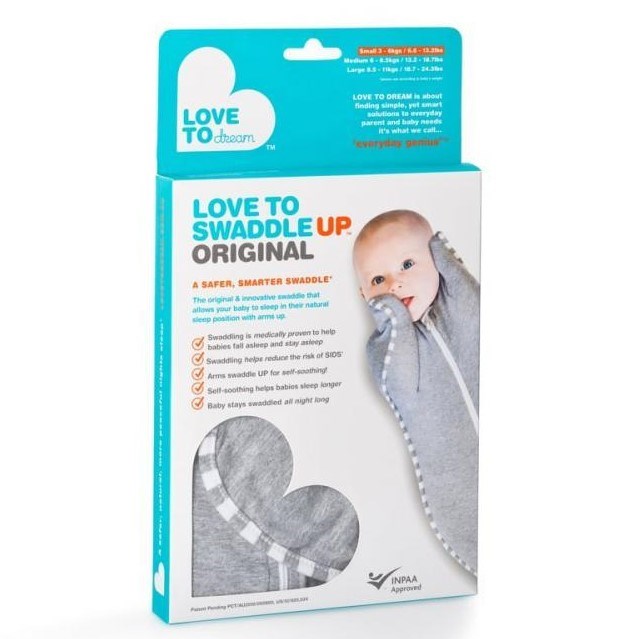 Love To Dream Swaddle Up 1.0 TOG Gri