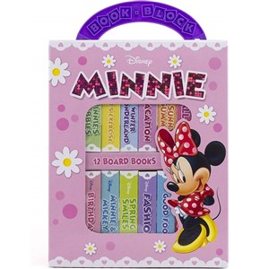 Disney Baby: My First Library Board Book Block 12 Book Set- Minnie Mouse Eğitici Kitap