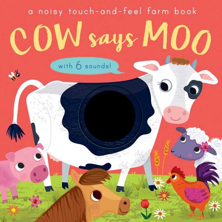 A Noisy Touch and Feel Farm Book: Cow Says Moo Eğitici Kitap 