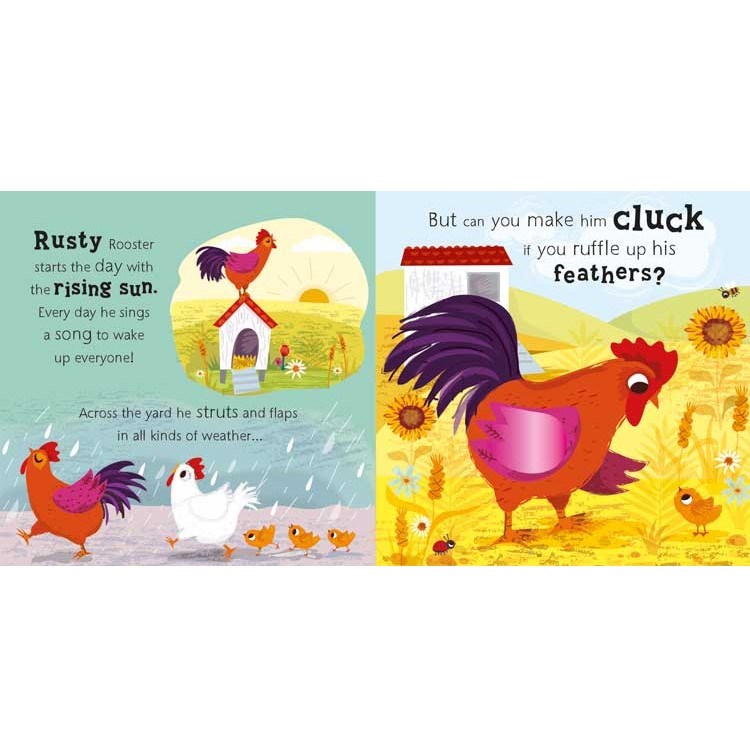 A Noisy Touch and Feel Farm Book: Cow Says Moo Eğitici Kitap 