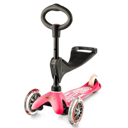 Micro Mini Micro 3in1 Deluxe 3 Tekerlekli Scooter Pembe 