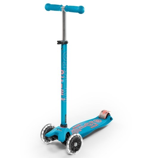 Micro Maxi Micro Deluxe LED 3 Tekerlekli Scooter Aqua 