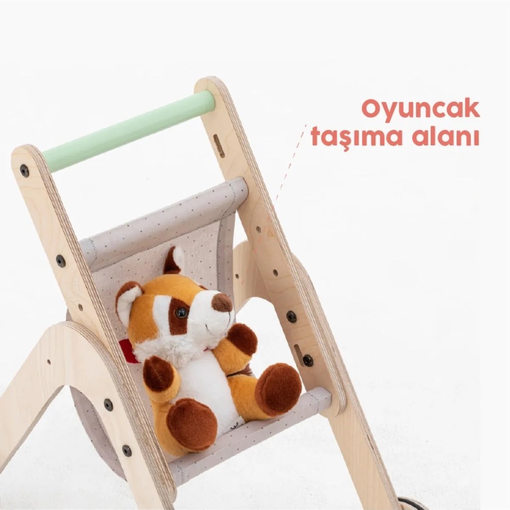 Mamatoyz Trio Stroller İlk Adım Yürüteç & Oyuncak Bebek Arabası 