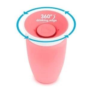 Munchkin Mucize 360° Alıştırma Bardağı 12 ay+ 296 ml Açık Pembe 