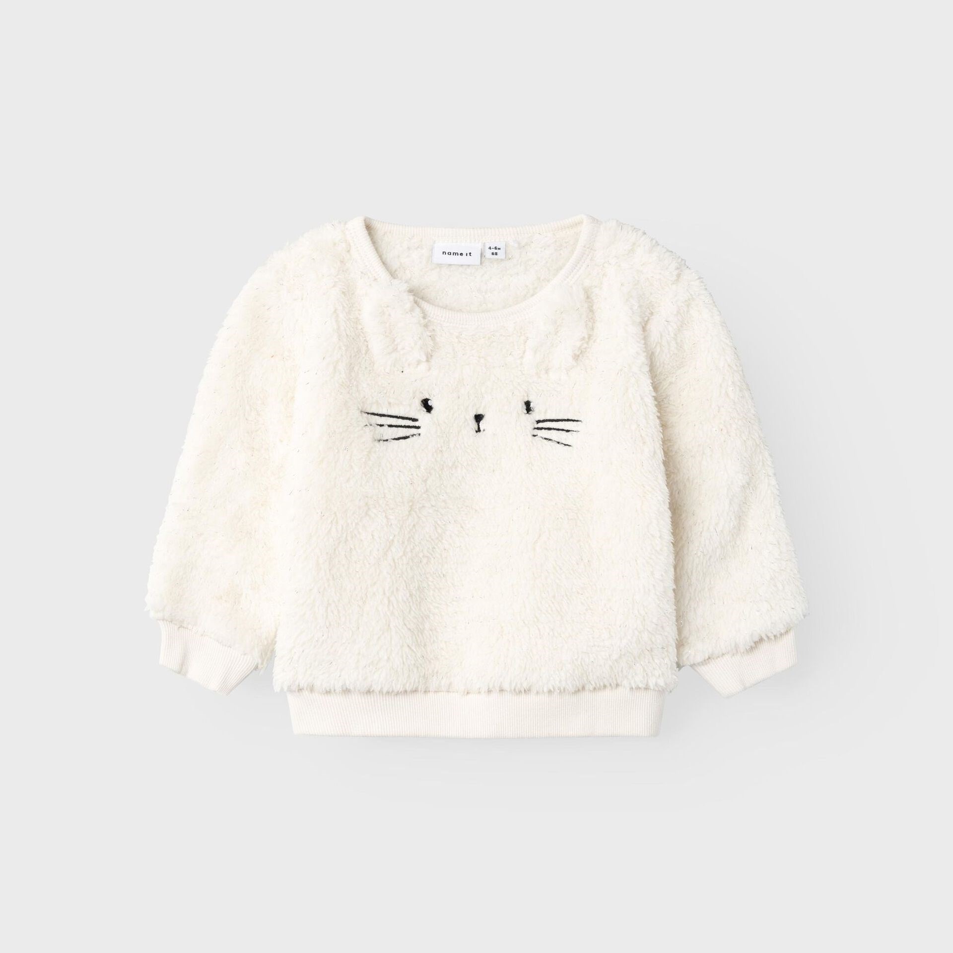 Name It Kışlık Kız Bebek Peluş Sweat Beyaz