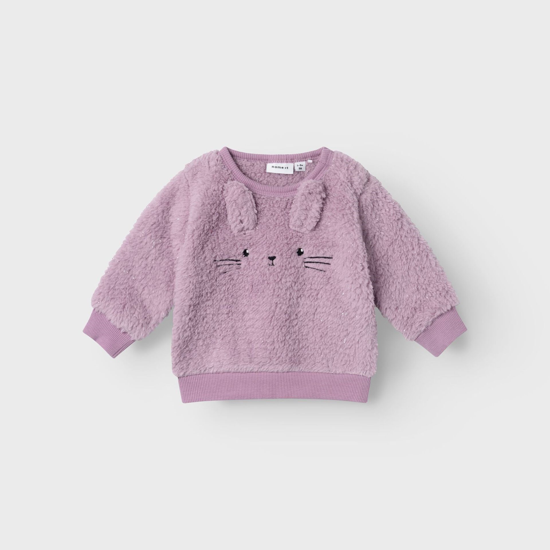 Name It Kışlık Kız Bebek Peluş Sweat Mor