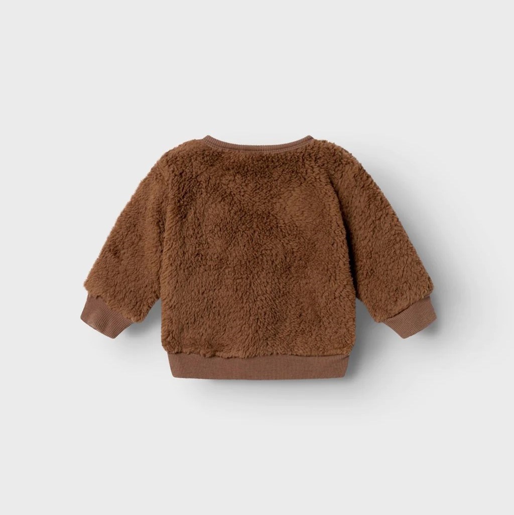 Name It Kışlık Erkek Bebek Peluş Sweat Kahverengi 