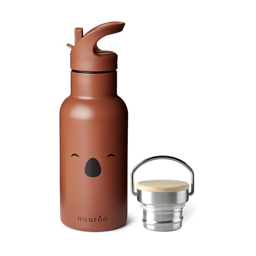 Nuuroo Pipetli Çelik Termos 350 ML-  Koala Caramel Cafe 