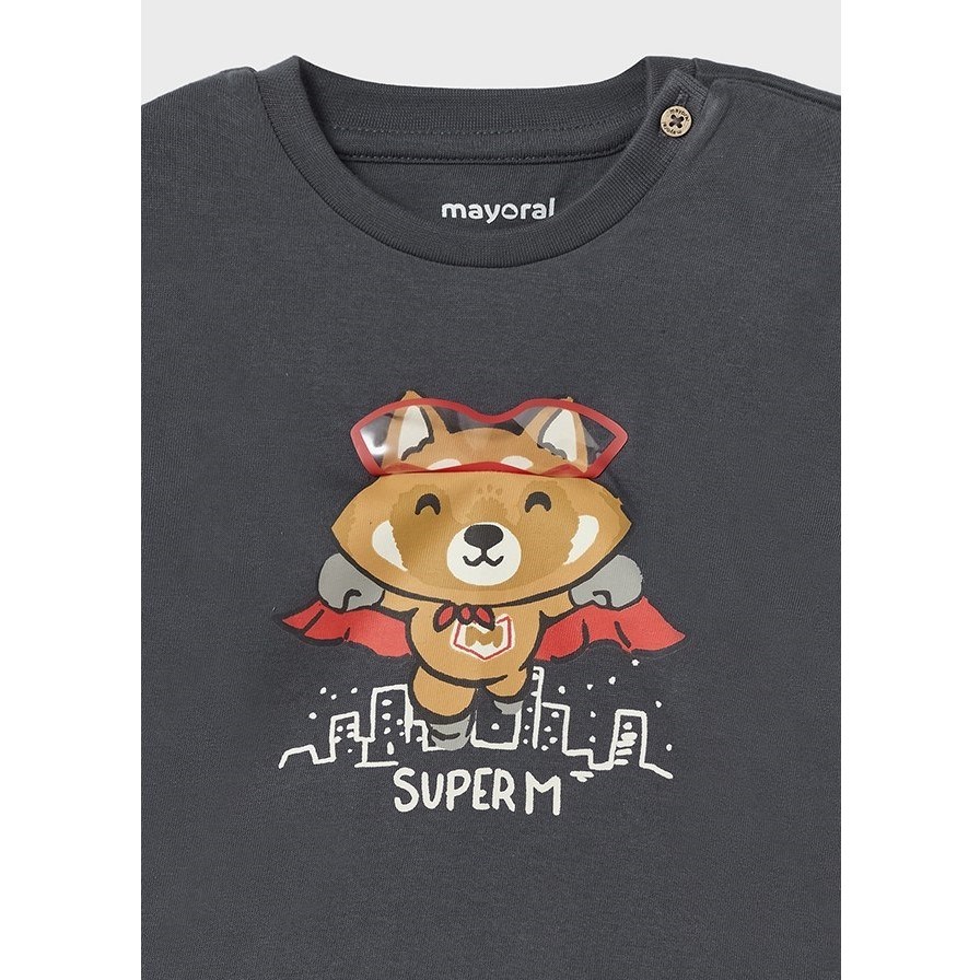 Mayoral Kışlık Erkek Bebek Uzun Kol T-shirt Siyah