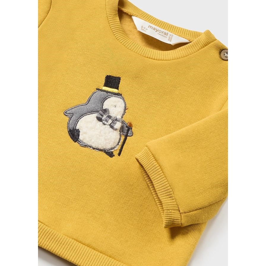 Mayoral Kışlık Erkek Bebek S-shirt Pantolon Set Sarı