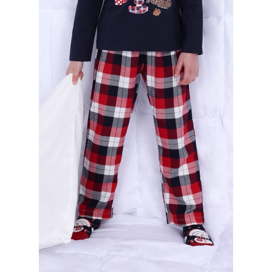 Mayoral Kışlık Kız Çantalı Pijama Set Koyu Mavi