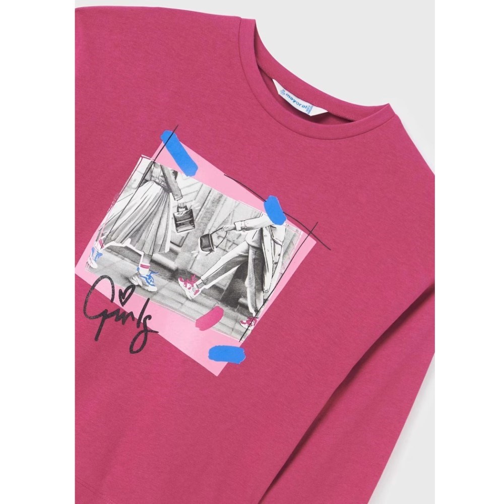 Mayoral Kışlık Kız Uzun Kol T-shirt Pembe