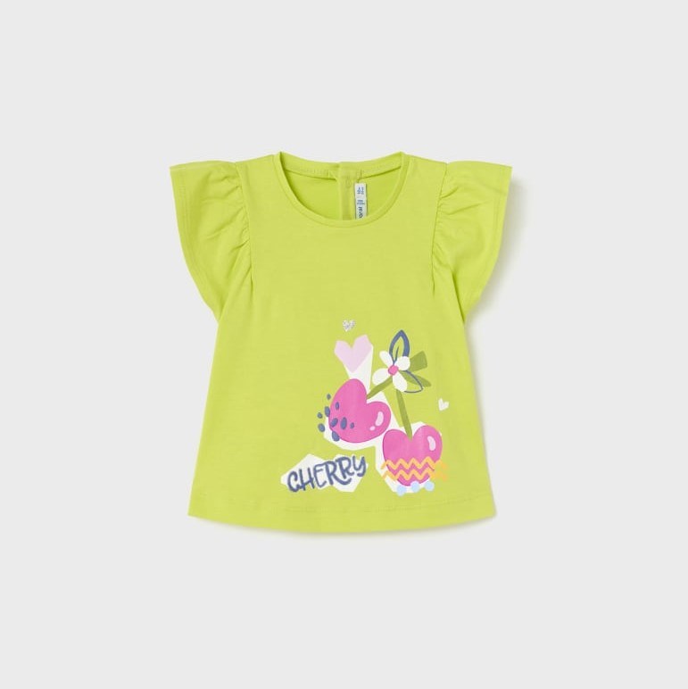 Mayoral Yazlık Kız Bebek Kısa Kol T-shirt 2'li Set Yeşil