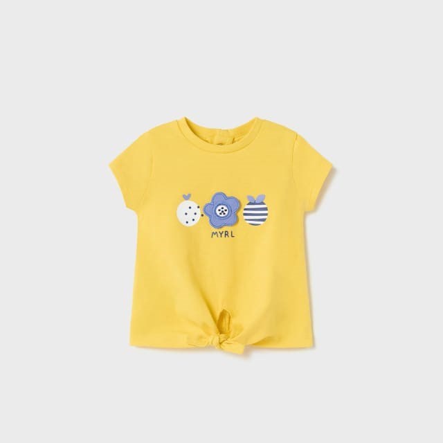 Mayoral Yazlık Kız Bebek Kısa Kol T-shirt 2'li Set Sarı