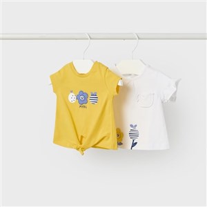 Mayoral Yazlık Kız Bebek Kısa Kol T-shirt 2'li Set