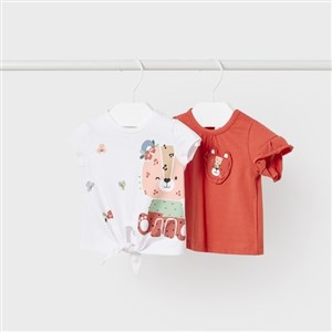 Mayoral Yazlık Kız Bebek Kısa Kol T-shirt 2'li Set