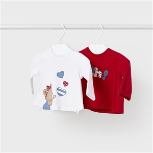 Mayoral Yazlık Kız Bebek Uzun Kol T-shirt 2'li Set