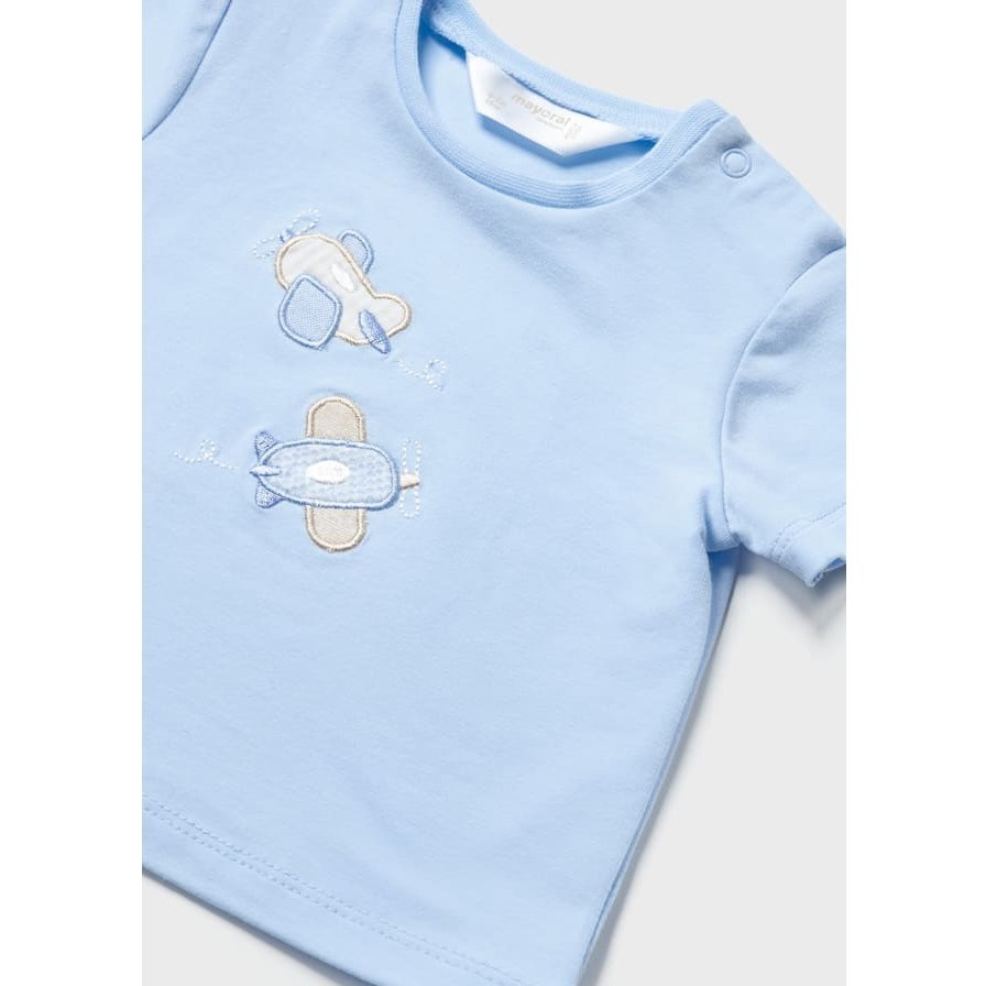 Mayoral Yazlık Erkek Bebek T-shirt Şort 4'lü Set Mavi