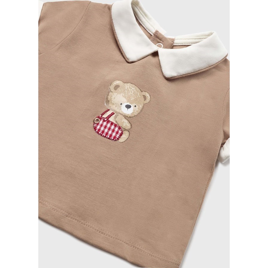 Mayoral Yazlık Erkek Bebek T-shirt Şort 4'lü Set Beyaz