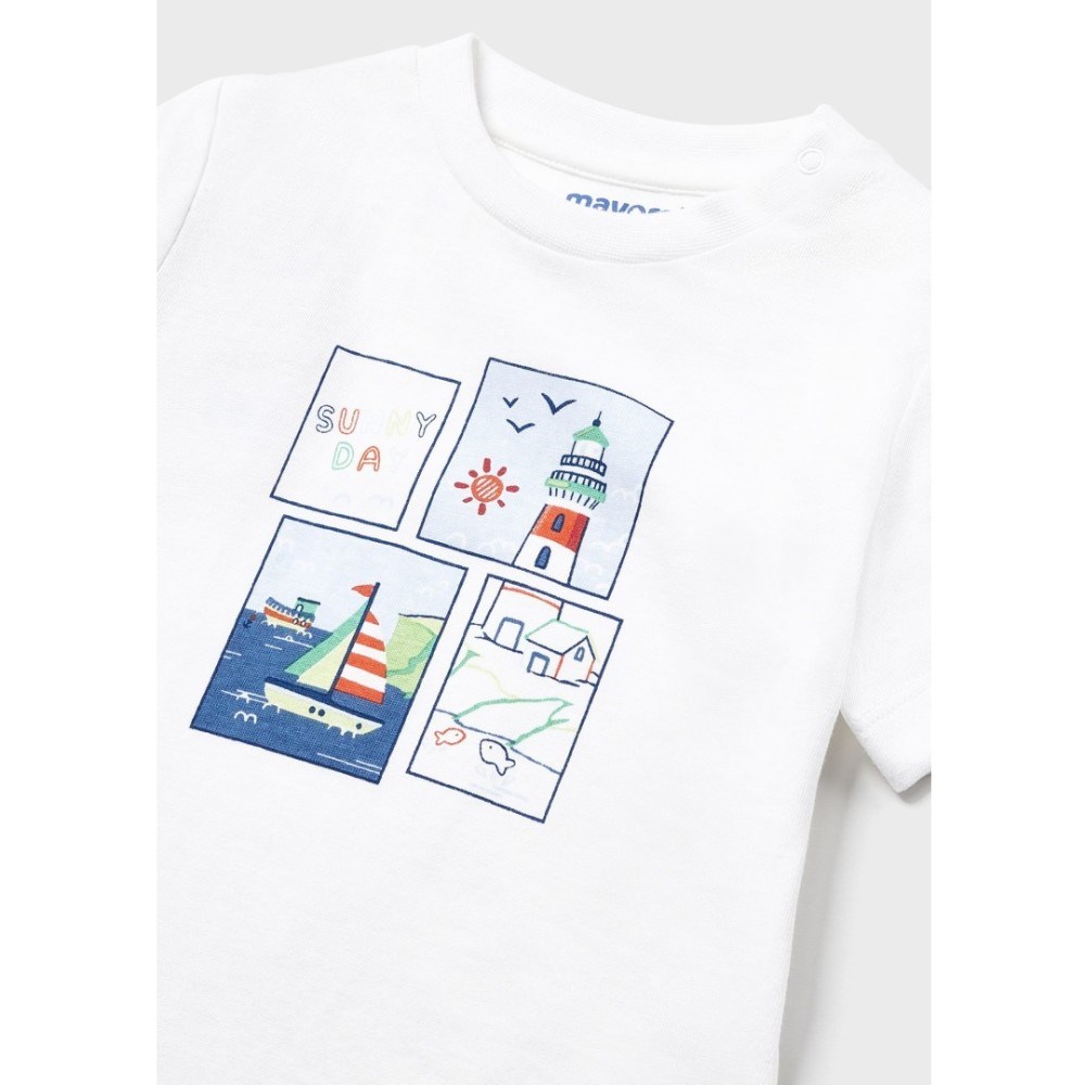 Mayoral Yazlık Erkek Bebek T-shirt Şort 2'li Set Koyu Mavi