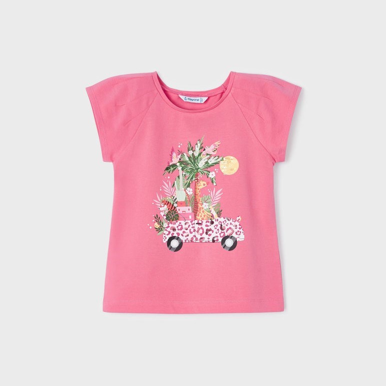 Mayoral Yazlık Kız Kısa Kol T-shirt Pembe