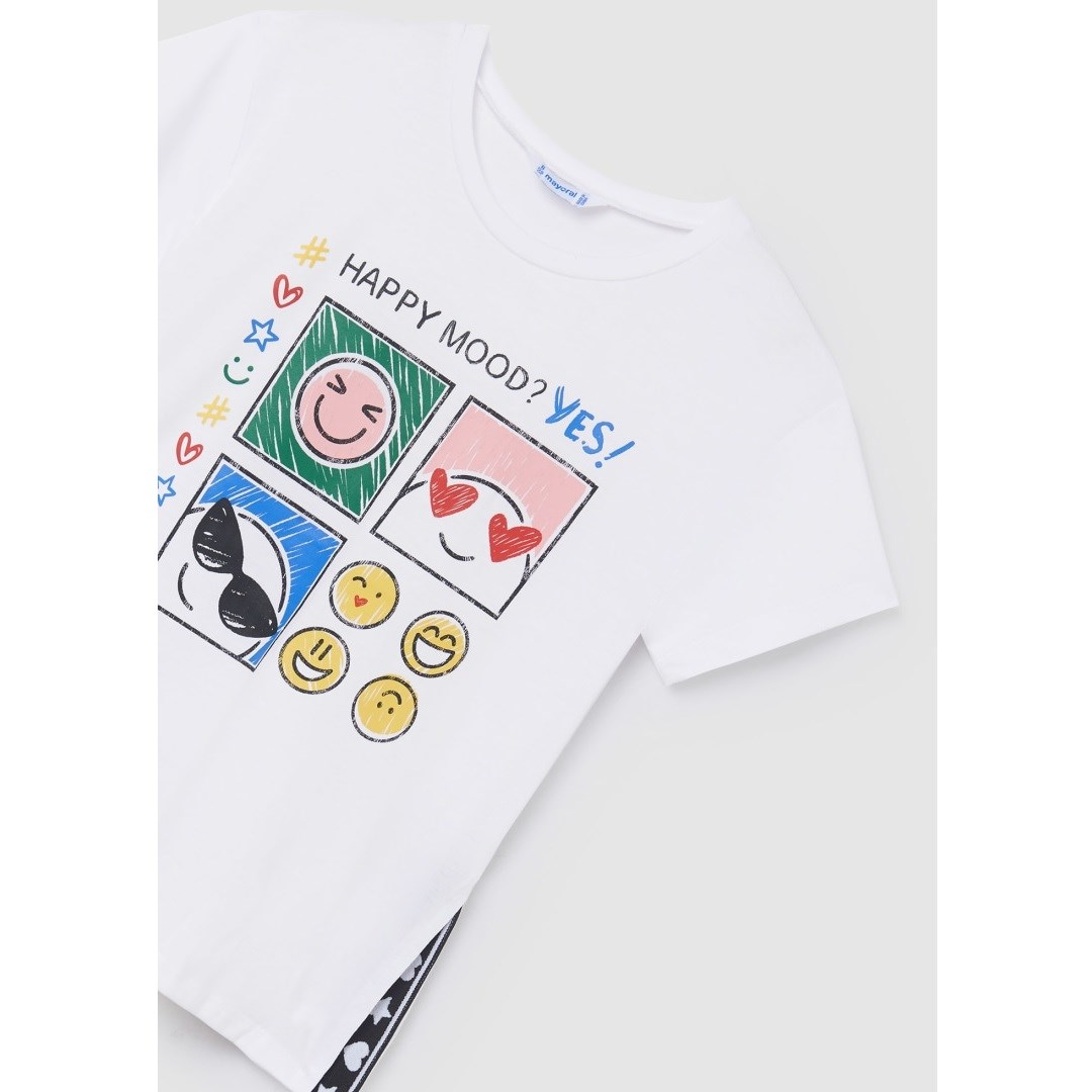 Mayoral Yazlık Kız T-shirt Tayt 2'li Set Siyah