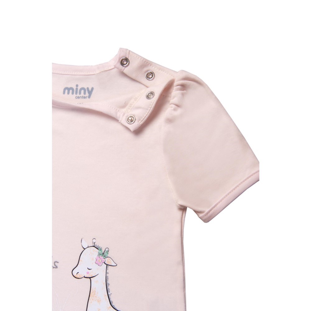 Minycenter Yazlık Kız Bebek T-shirt Pembe