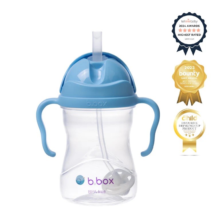 Bbox Tıklama Uçlu Kilitli Alıştırma Bardağı 240ml +6 Ay Mavi 