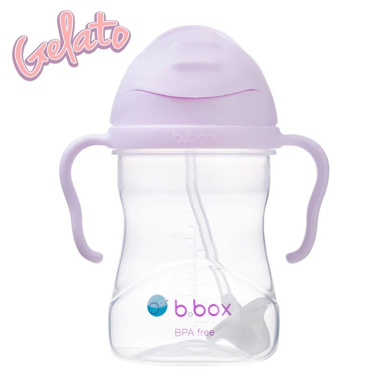 Bbox Tıklama Kilitli Uçlu Damlatmaz Pipetli Alıştırma Bardağıı 240ml +6 Ay Lila 