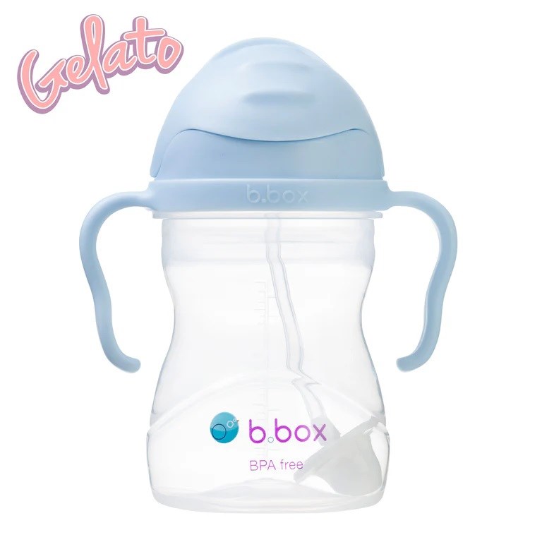 Bbox Tıklama Kilitli Uçlu Damlatmaz Pipetli Alıştırma Bardağıı 240ml +6 Ay Pastel Mavi 