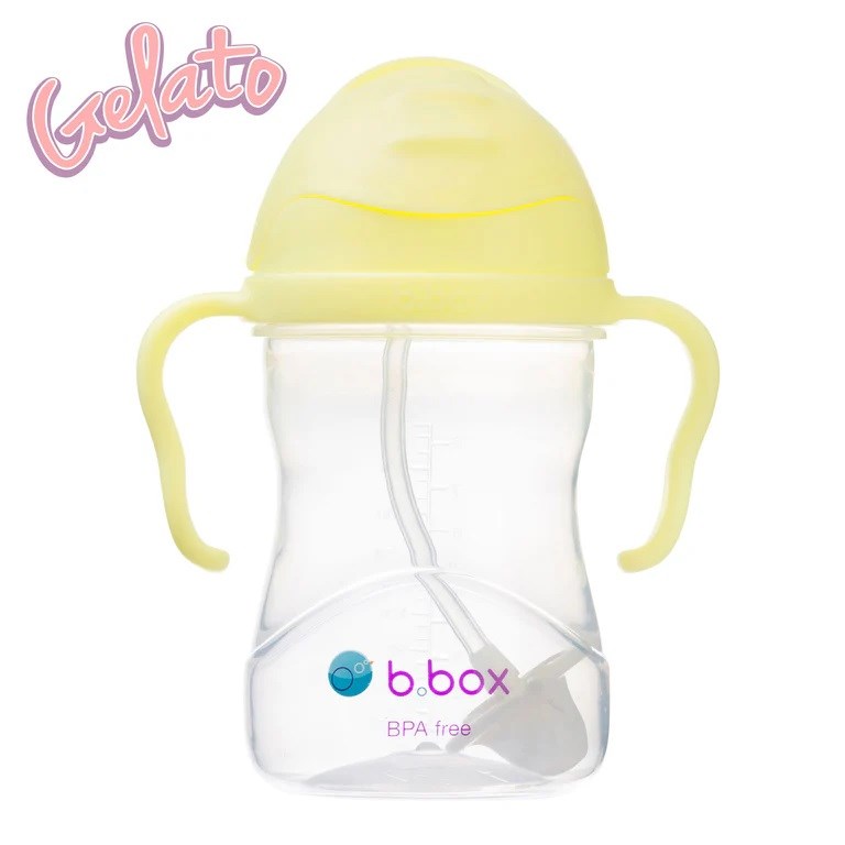 Bbox Tıklama Kilitli Uçlu Damlatmaz Pipetli Alıştırma Bardağıı 240ml +6 Ay Açık Sarı 