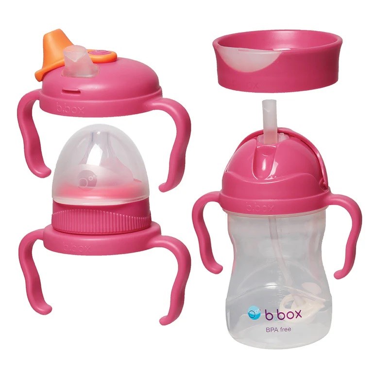 Bbox 4 in 1 Alıştırma Bardakları Beslenme Geçiş Seti 4 Parça 240 ml +12 Ay Pembe 