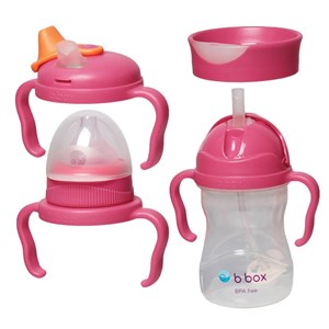 Bbox 4 in 1 Alıştırma Bardakları Beslenme Geçiş Seti 4 Parça 240 ml +12 Ay Pembe