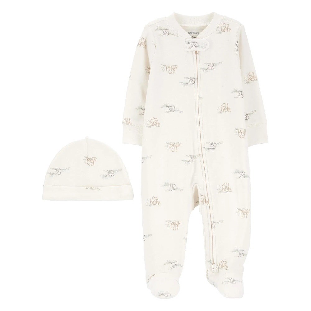 Carters Kışlık Bebek Tulum 2'li Paket Beyaz