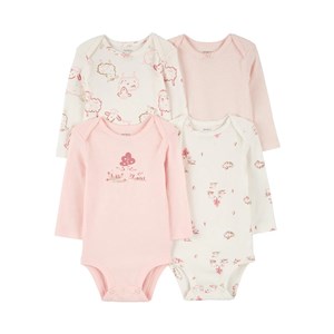 Carters Kışlık Kız Bebek Uzun Kollu Body Set 4'lü Paket