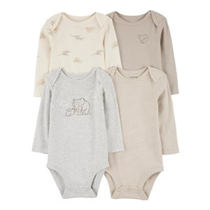 Carters Kışlık Bebek Uzun Kollu Body Set 4'lü Paket