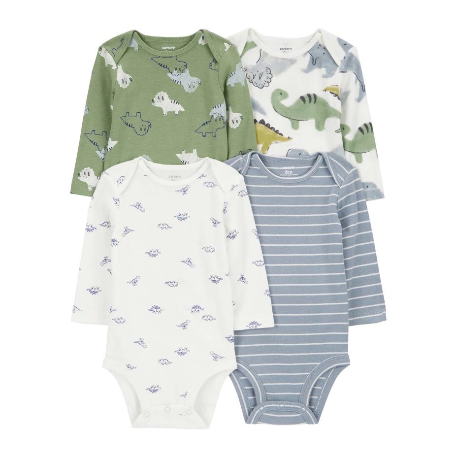 Carter’s Layette Erkek Bebek Uzun Kollu Body 4'lü Set Yeşil