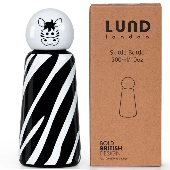 Lund London Water Bottle Termos 300 ml - Zebra 